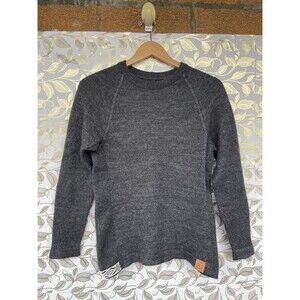 PAKA Royal Alpaca Wool The Crewneck Sweater Gray Heathered Knit Unisex Size [M]